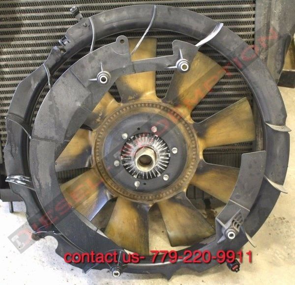 FORD 6.0 04 05 06 07 08 09 E250 E350 E450 RADIATOR FAN ASSM W SHROUD & CLUTCH FREE SHIPPING TO CONTINENTAL US ONLY